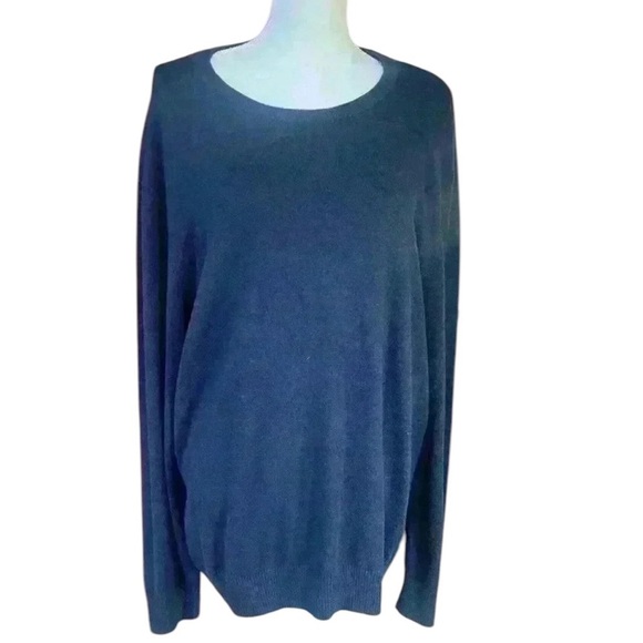 Hawker Rye men’s Cashmere Blend navy crew neck sweater Large. - Picture 1 of 7